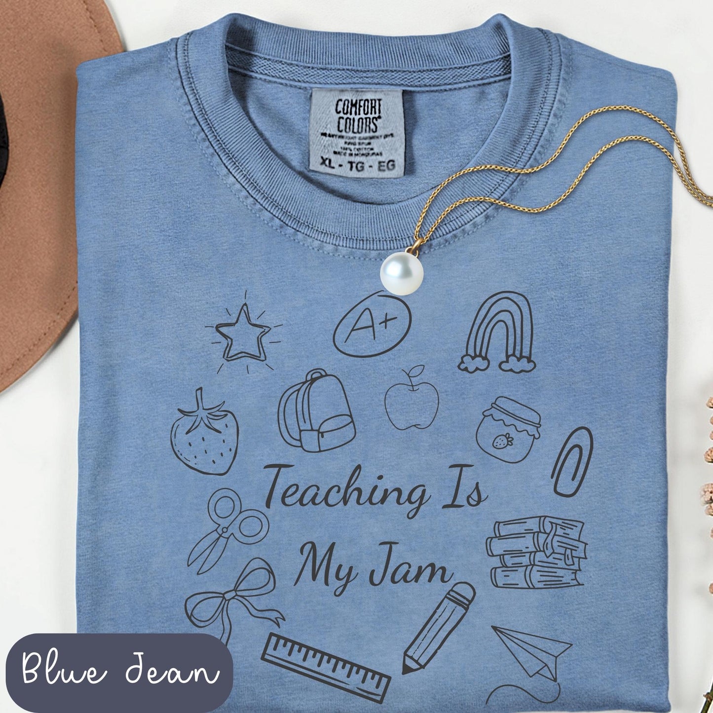 Teaching Is My Jam  Funny T-Shirt Teacher Gift Idea Trendy fruit shirt for educators Back to School  Comfort Colors Classroom Style apparel