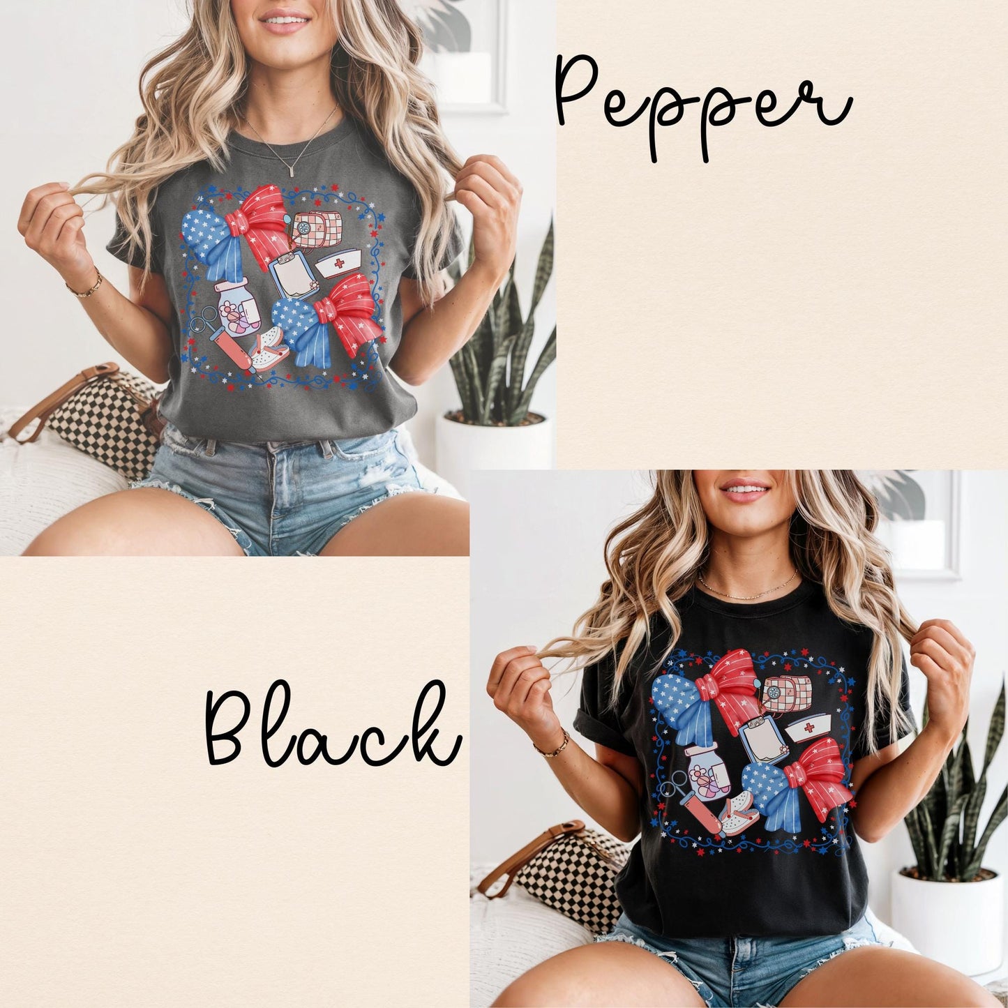 Independence Day Nurse T-Shirt: Patriotic 4th of July Comfort Colors Tee