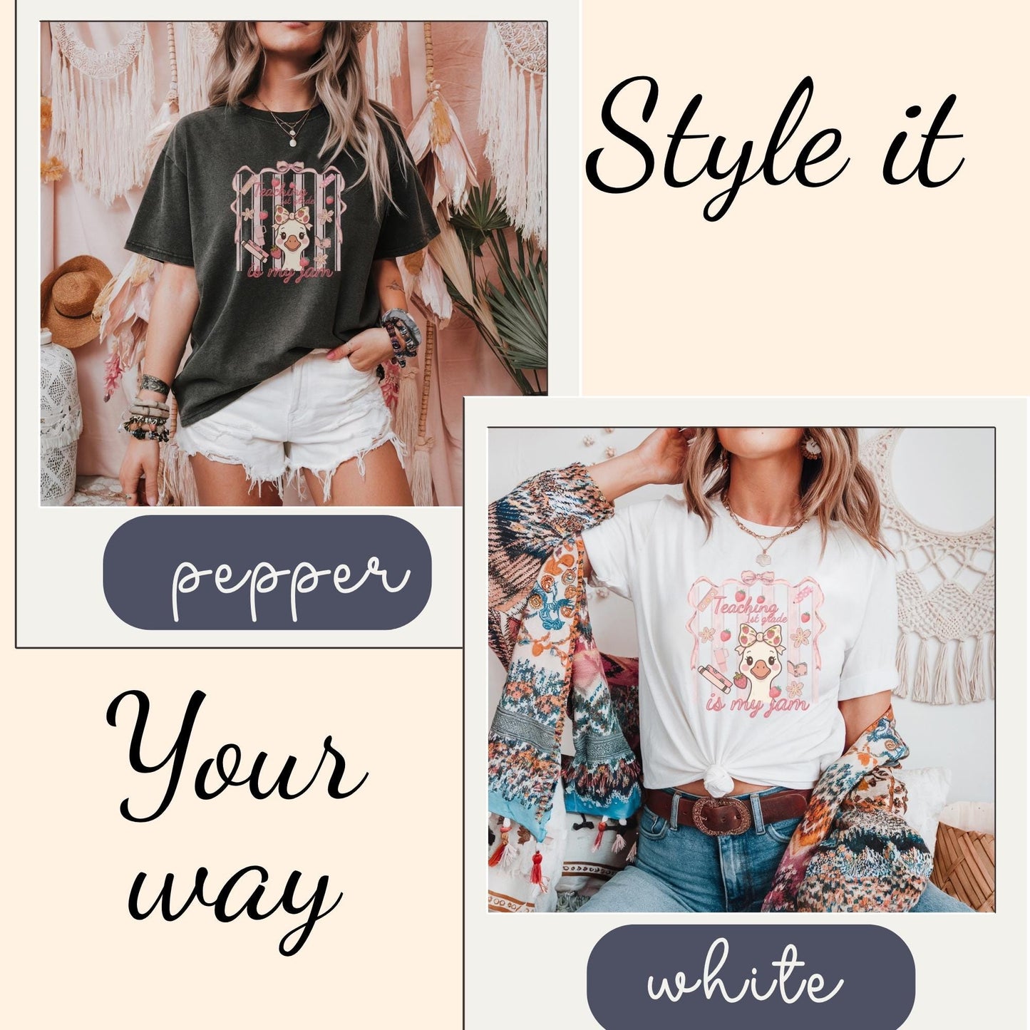 Funny Goose Teacher T-Shirt: Teaching is My Jam - Back to School Tee