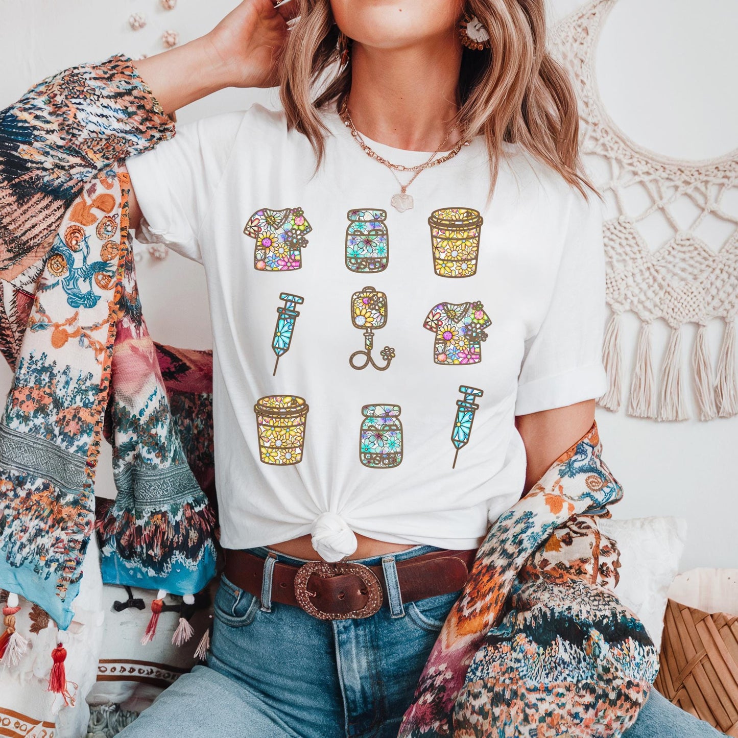 Registered nurse lpn comfort colors tshirt floral ER nurse gift idea shirt for icu nurse school nurse tee spring flower student nurse shirt