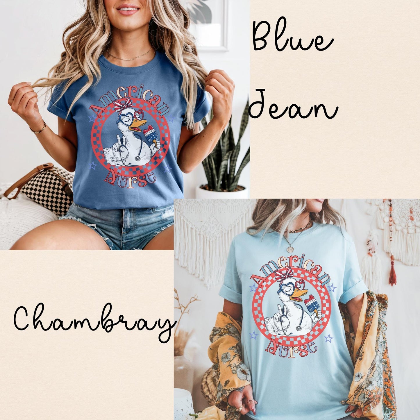 Patriotic Nurse T-Shirt: 4th of July Comfort Colors Tee