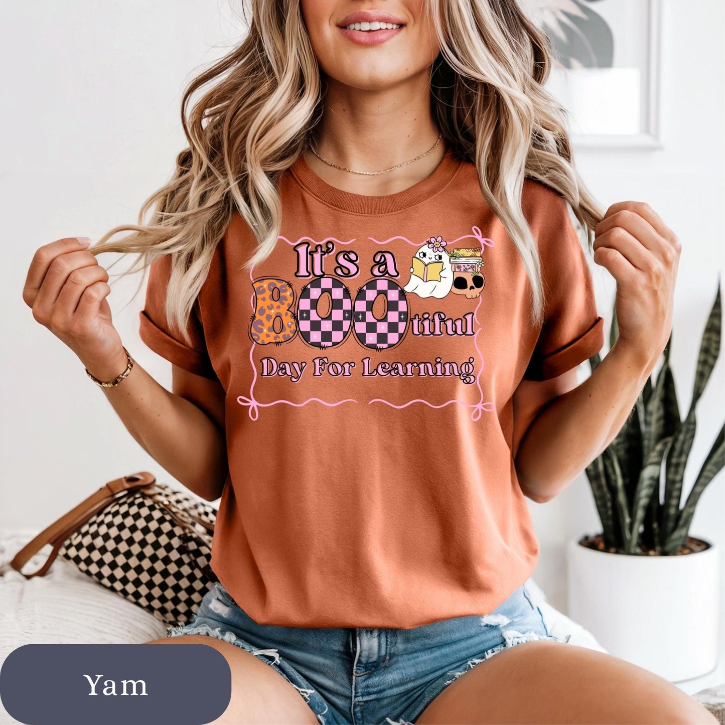 Funny Ghost Halloween Comfort Colors® 100% Cotton Teacher t-shirt S-4XL