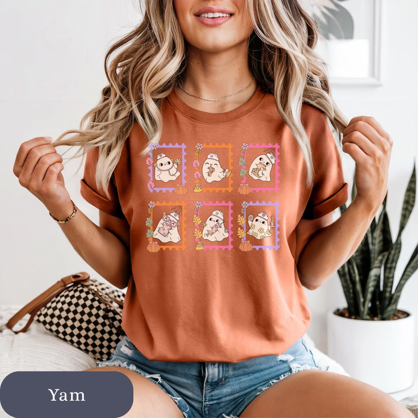 Retro Ghost Nurse Shirt: Halloween Boo Boo Tee - Comfort Colors