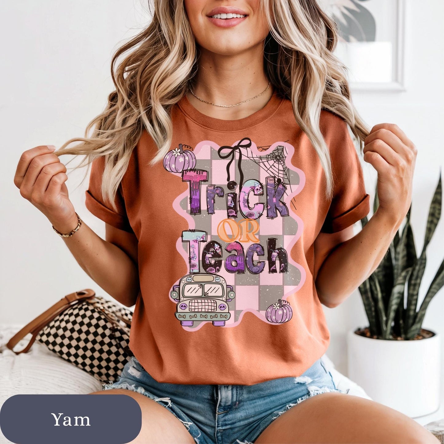 Trick or Teach Halloween T-Shirt: Comfort Colors Teacher Tee