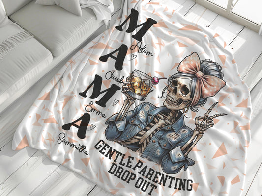 Personalized Sassy Mom Fleece Blanket: Velveteen Plush Throw