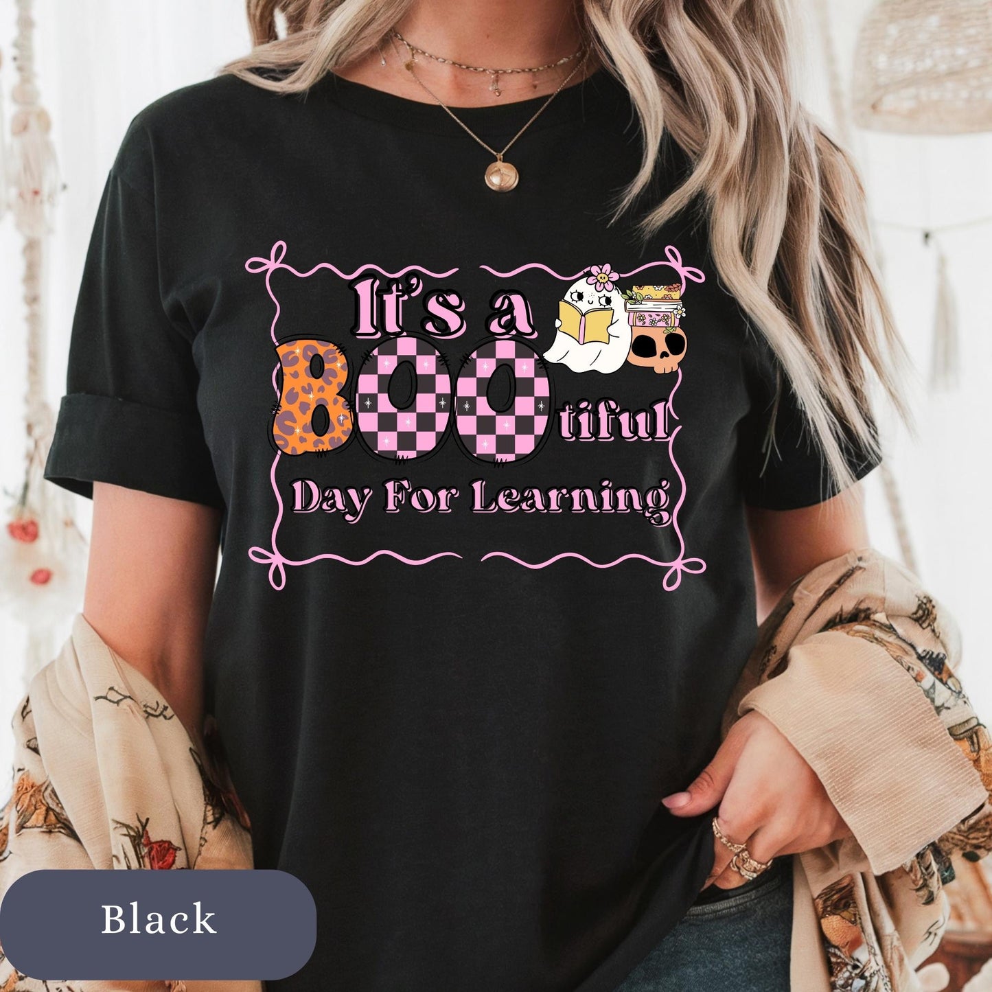 Funny Ghost Halloween Comfort Colors® 100% Cotton Teacher t-shirt S-4XL